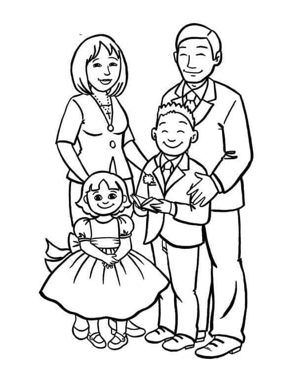 Fise de colorat cu Familia de colorat p05