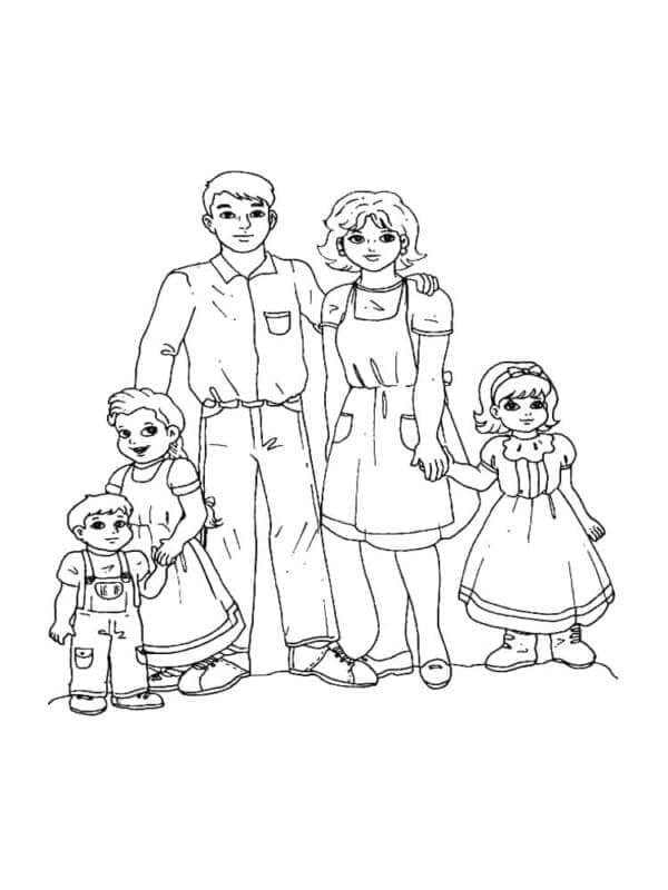 Fise de colorat cu Familia de colorat p08