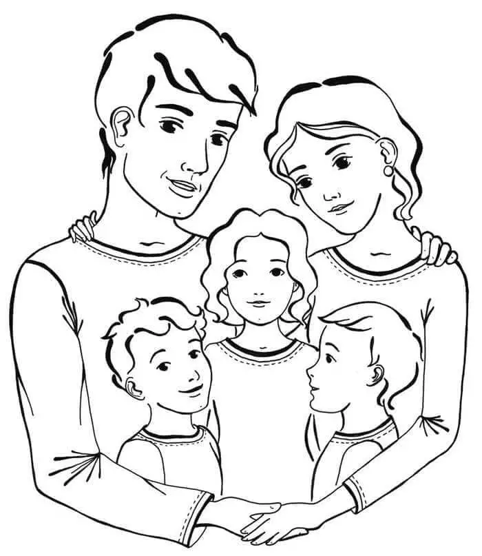 Fise de colorat cu Familia de colorat p09