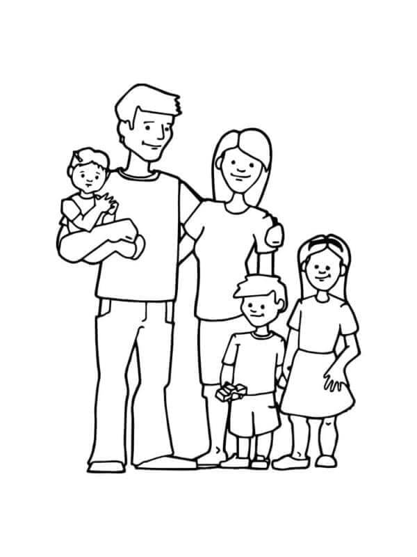 Fise de colorat cu Familia de colorat p10