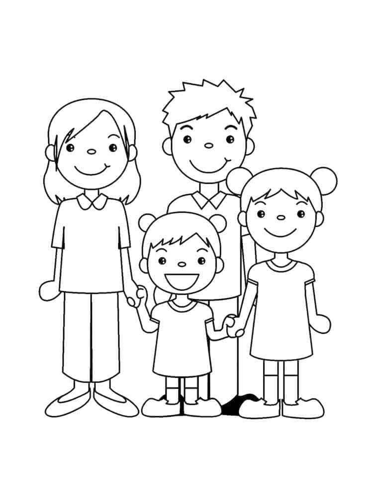 Fise de colorat cu Familia de colorat p11