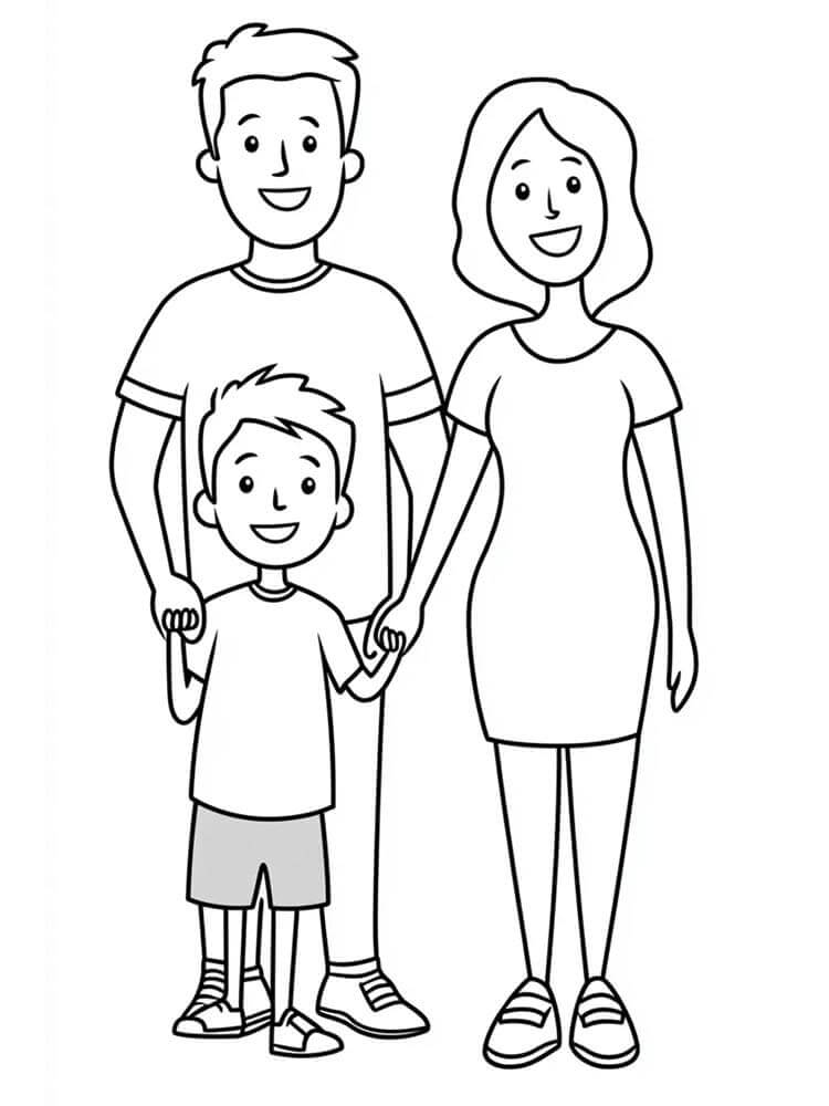 Fise de colorat cu Familia de colorat p17