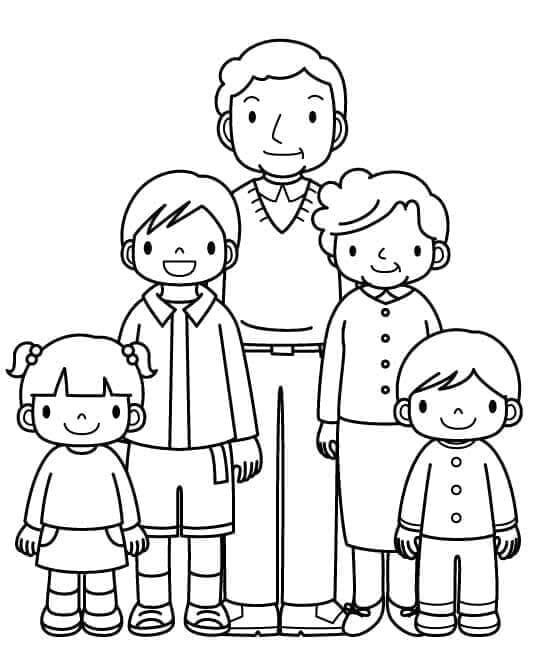 Fise de colorat cu Familia de colorat p18