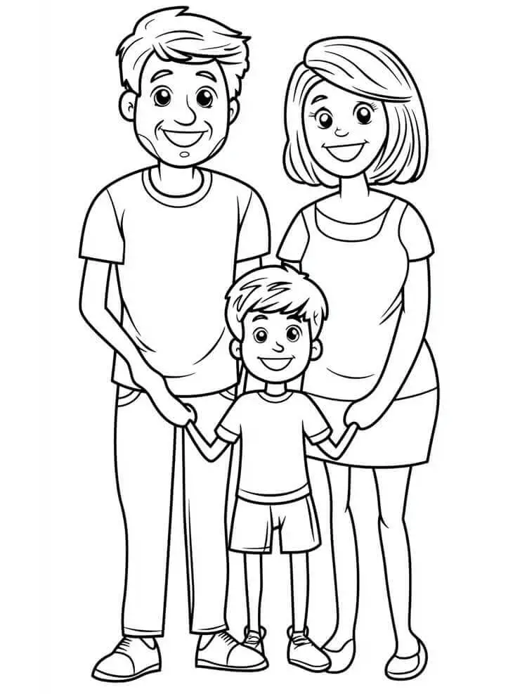 Fise de colorat cu Familia de colorat p20