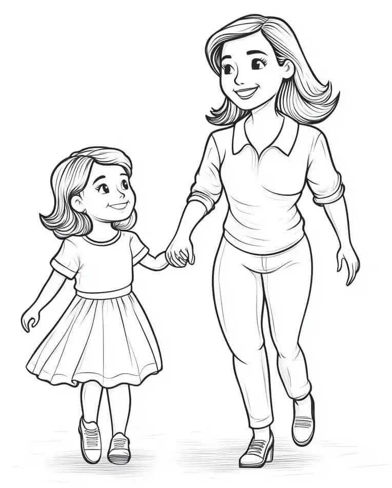 Fise de colorat cu Familia de colorat p22