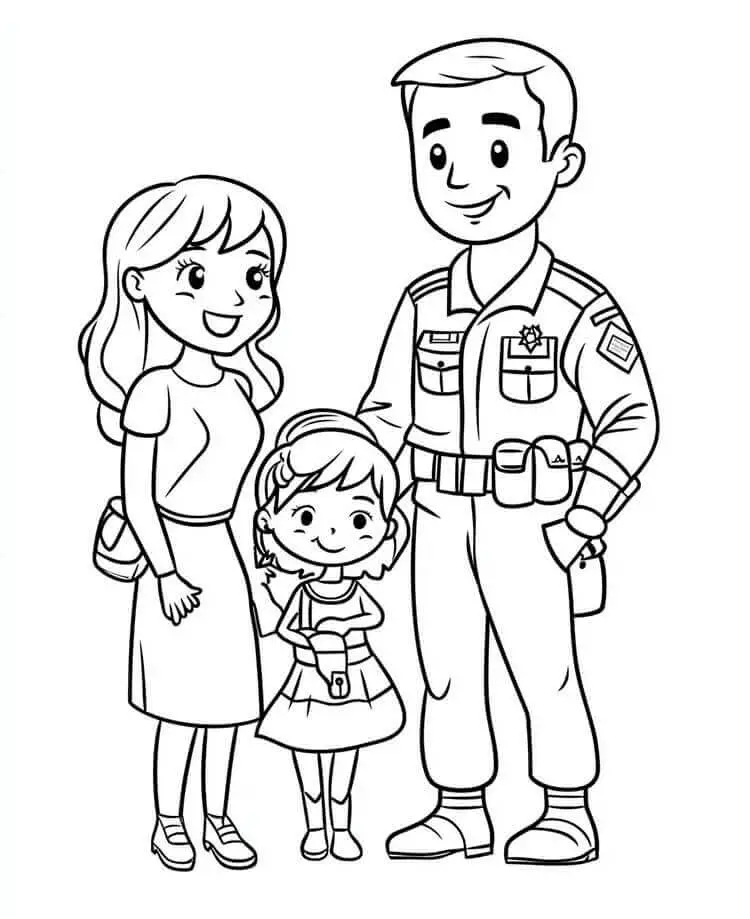 Fise de colorat cu Familia de colorat p23
