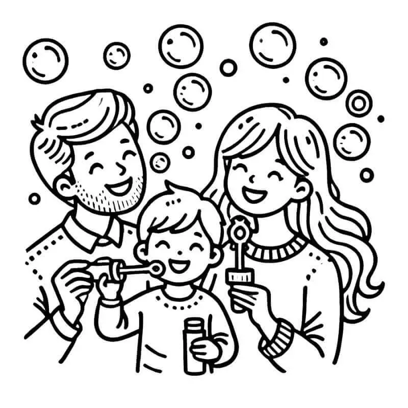 Fise de colorat cu Familia de colorat p25
