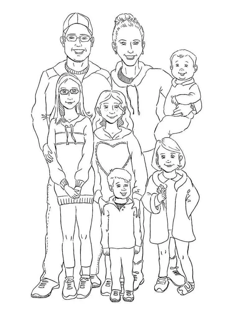 Fise de colorat cu Familia de colorat p30