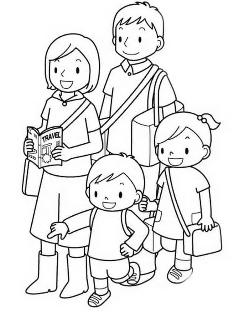 Fise de colorat cu Familia de colorat p31