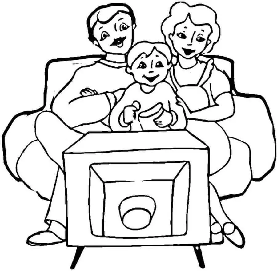 Fise de colorat cu Familia de colorat p34