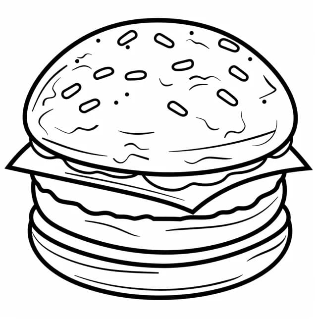 Fise de colorat cu Hamburger de colorat p06