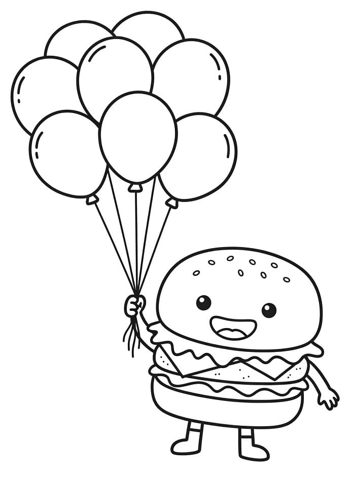 Fise de colorat cu Hamburger de colorat p09