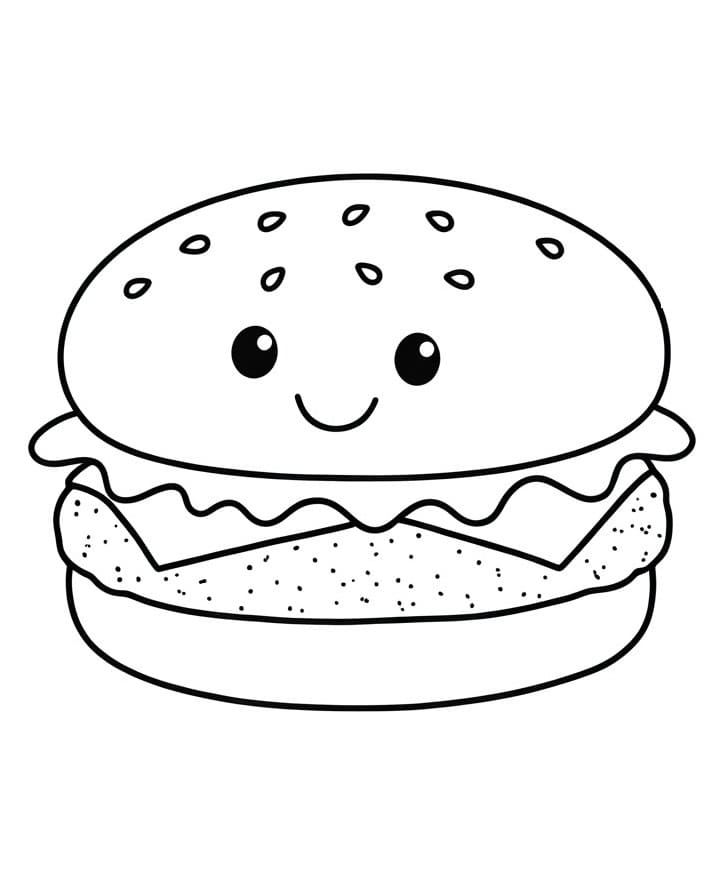 Planse de colorat cu Hamburger