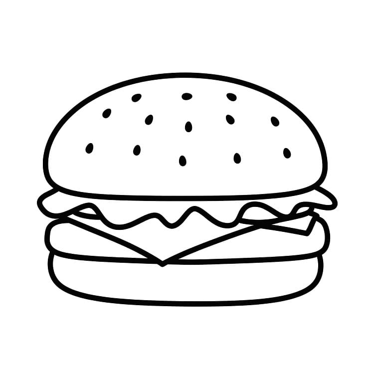 Fise de colorat cu Hamburger de colorat p12