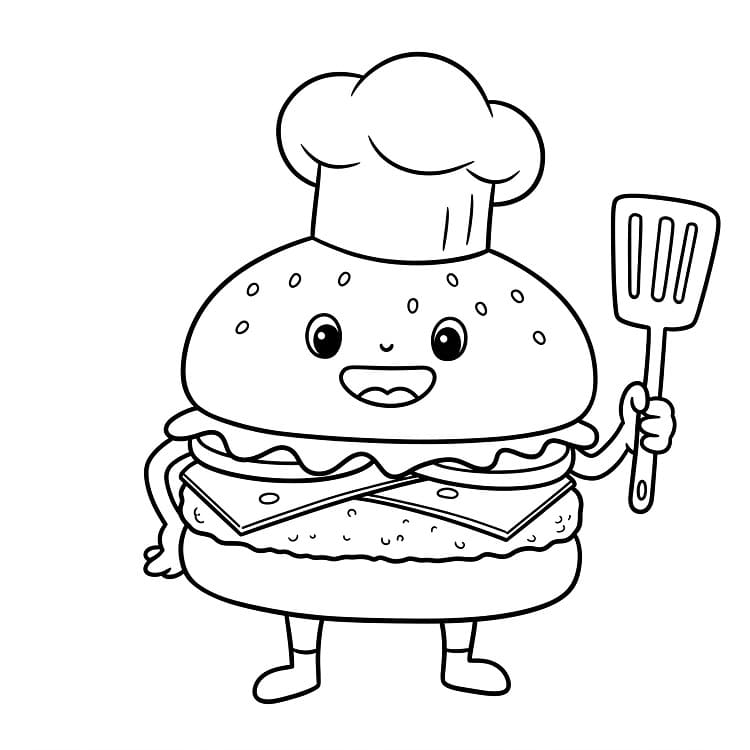 Fise de colorat cu Hamburger de colorat p16
