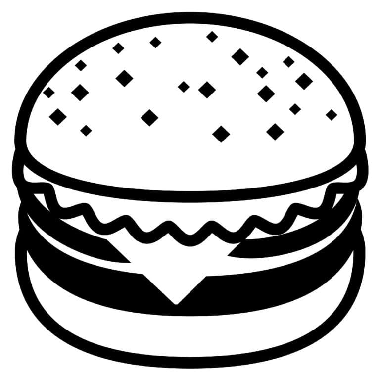 Fise de colorat cu Hamburger de colorat p22