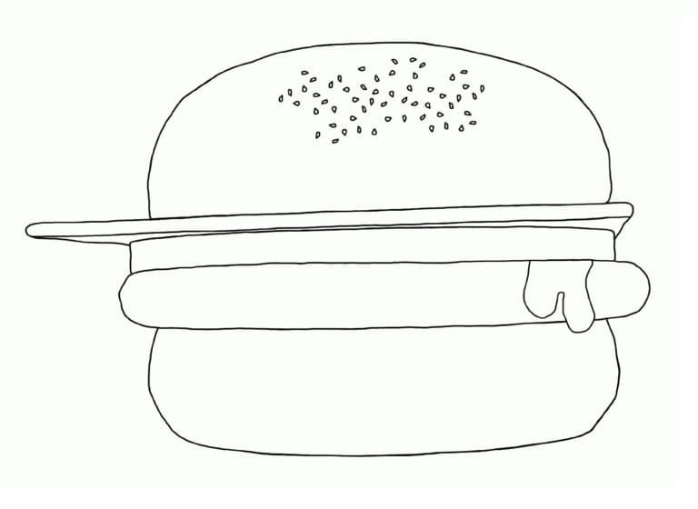Fise de colorat cu Hamburger de colorat p23