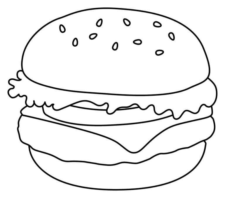 Fise de colorat cu Hamburger de colorat p25
