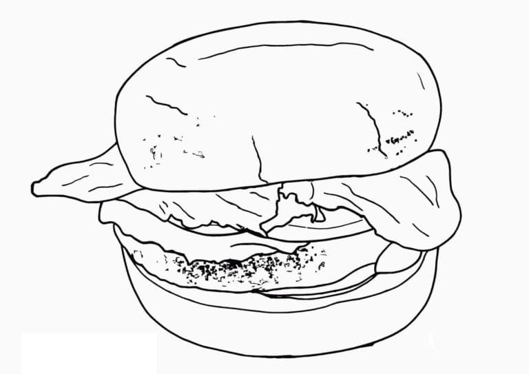Fise de colorat cu Hamburger de colorat p28