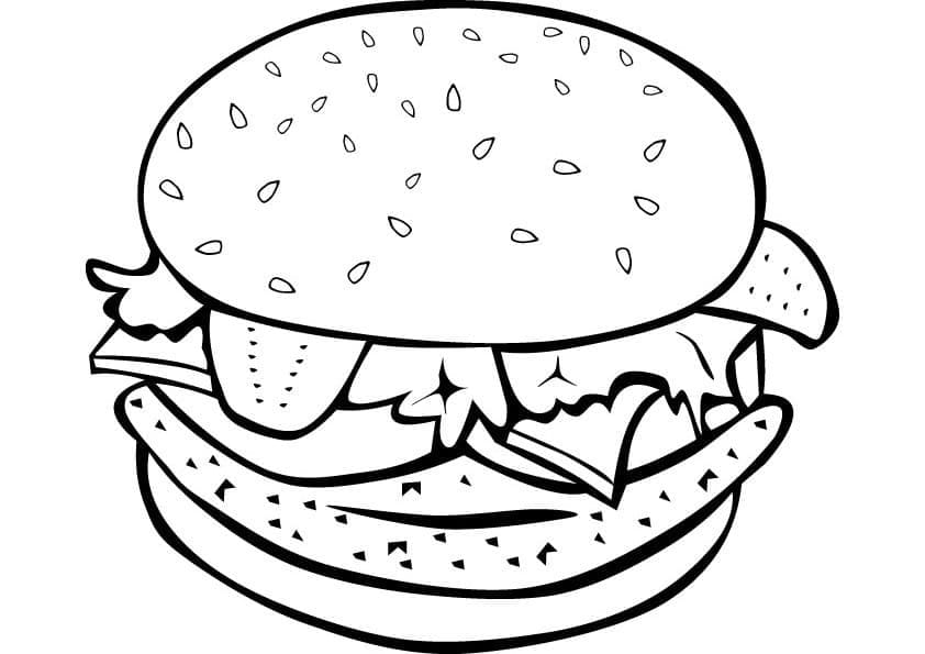 Fise de colorat cu Hamburger de colorat p29