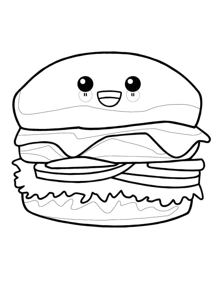 Fise de colorat cu Hamburger de colorat p33
