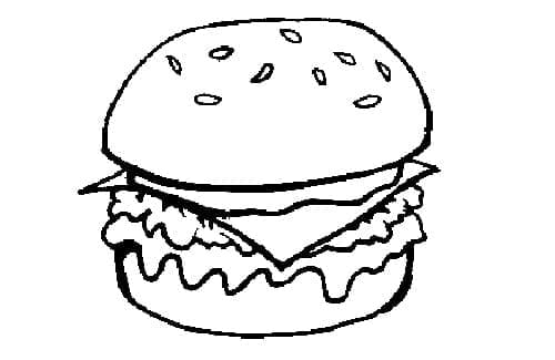 Fise de colorat cu Hamburger de colorat p35