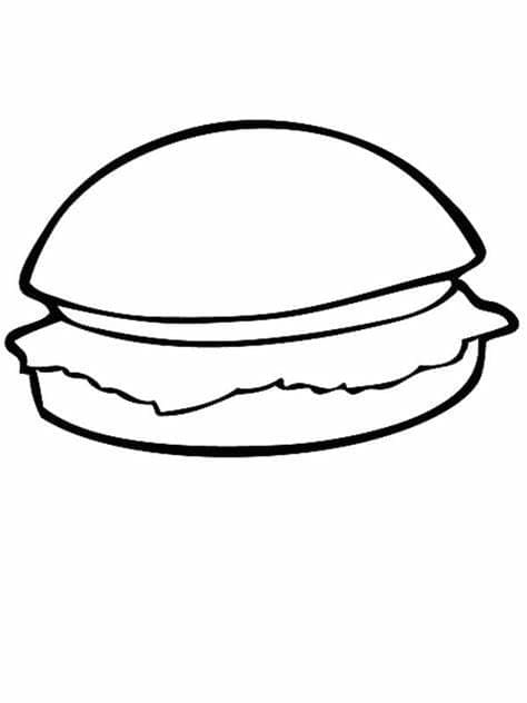 Fise de colorat cu Hamburger de colorat p36