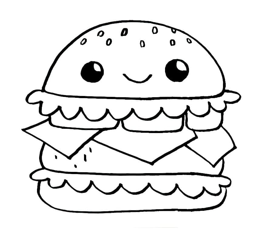 Fise de colorat cu Hamburger de colorat p37