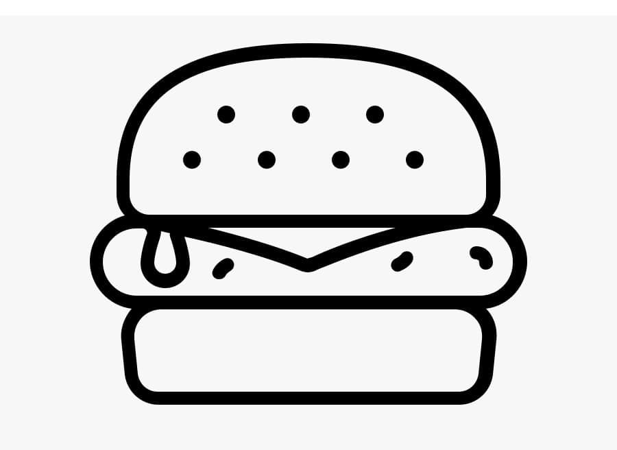 Fise de colorat cu Hamburger de colorat p38