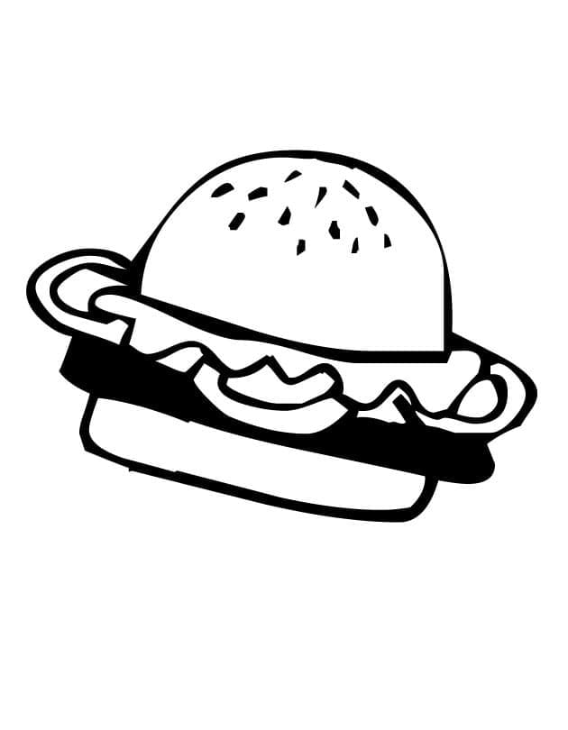 Fise de colorat cu Hamburger de colorat p39