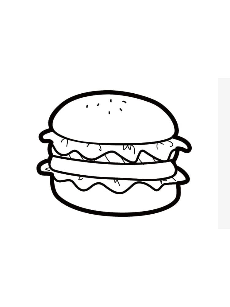 Fise de colorat cu Hamburger de colorat p40