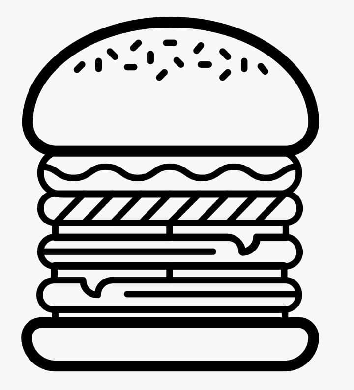 Fise de colorat cu Hamburger de colorat p41