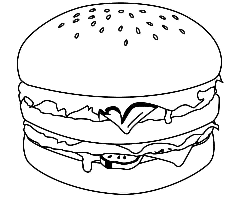 Fise de colorat cu Hamburger de colorat p46