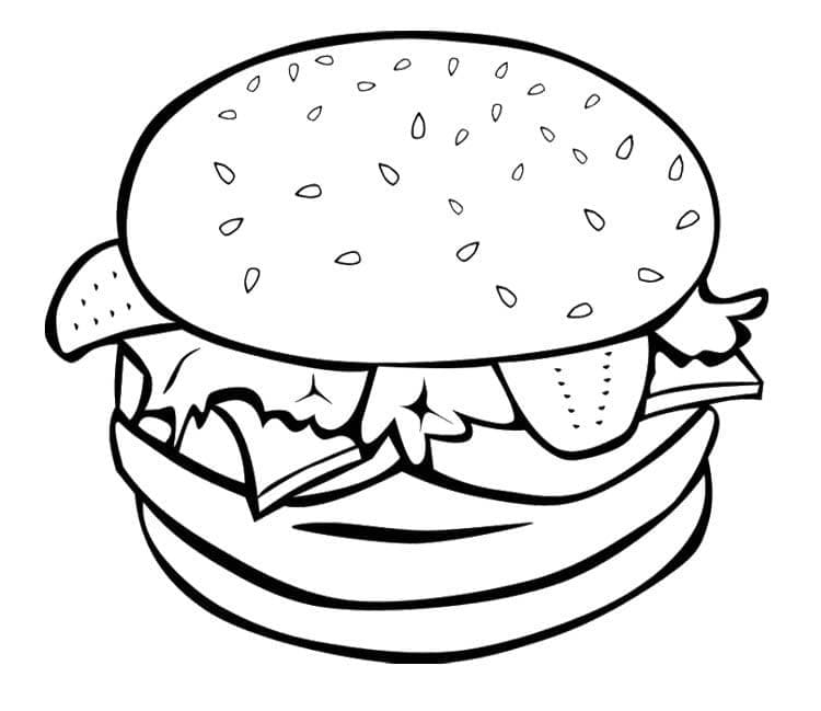 Fise de colorat cu Hamburger de colorat p47