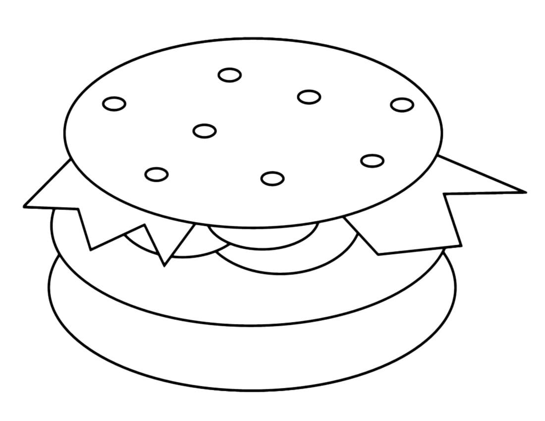 Fise de colorat cu Hamburger de colorat p48