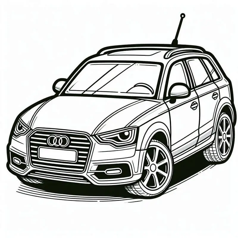 Fise de colorat cu Masini Audi de colorat p03