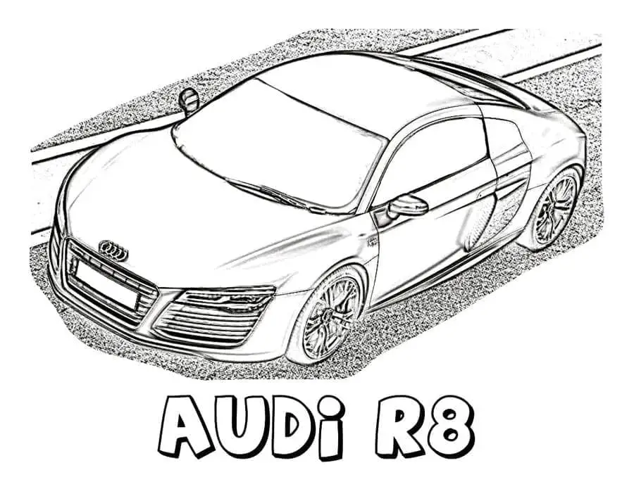 Fise de colorat cu Masini Audi de colorat p05