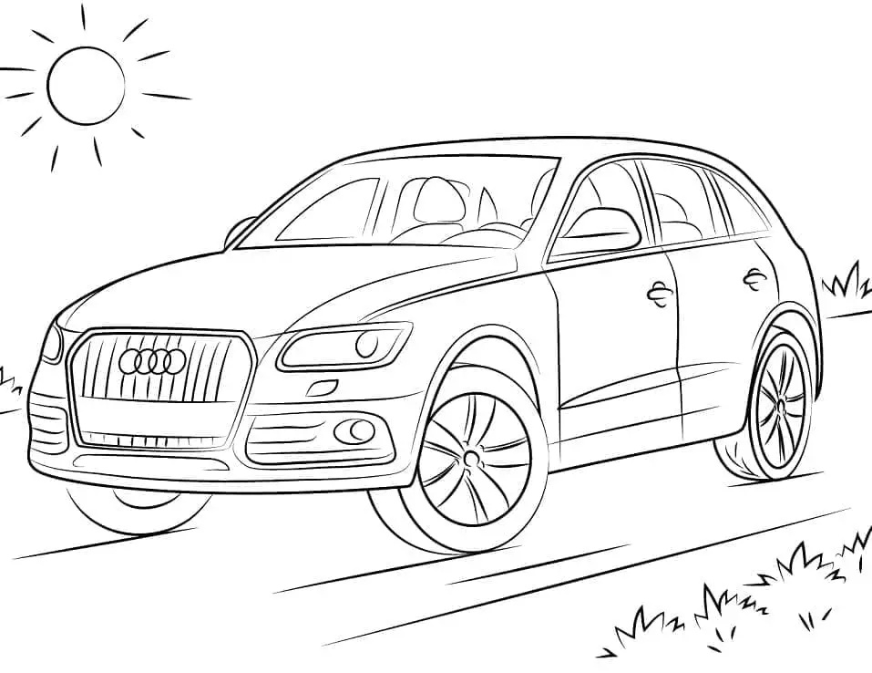 Fise de colorat cu Masini Audi de colorat p07