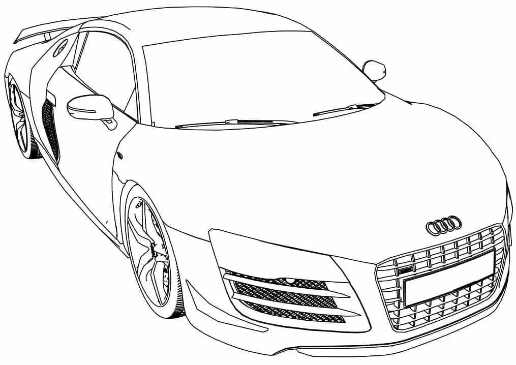 Fise de colorat cu Masini Audi de colorat p09