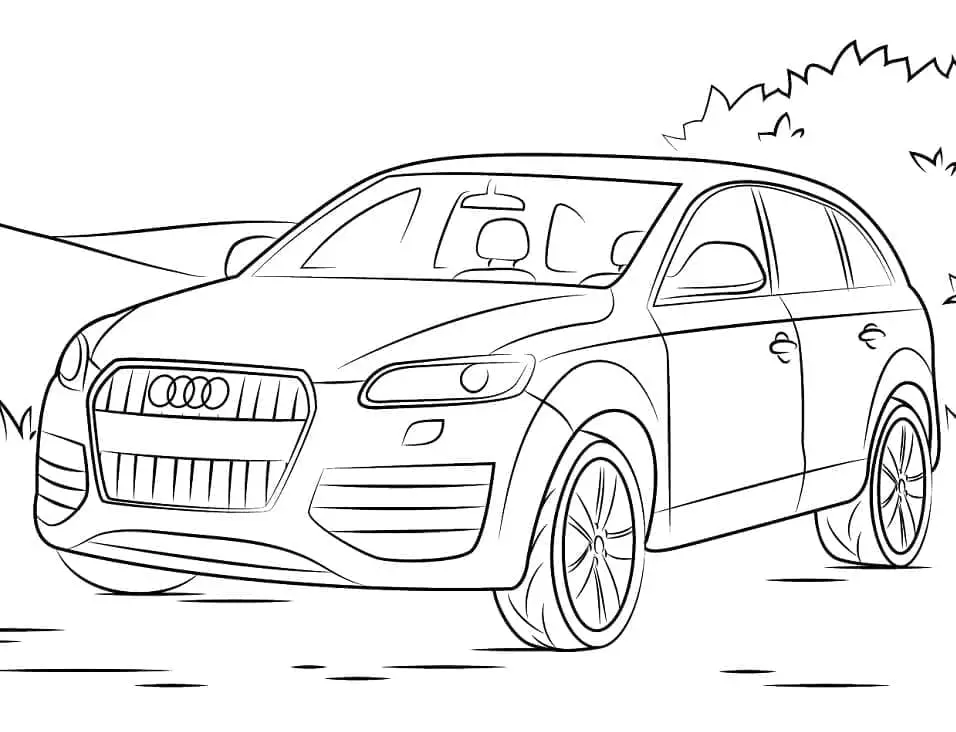 Fise de colorat cu Masini Audi de colorat p11
