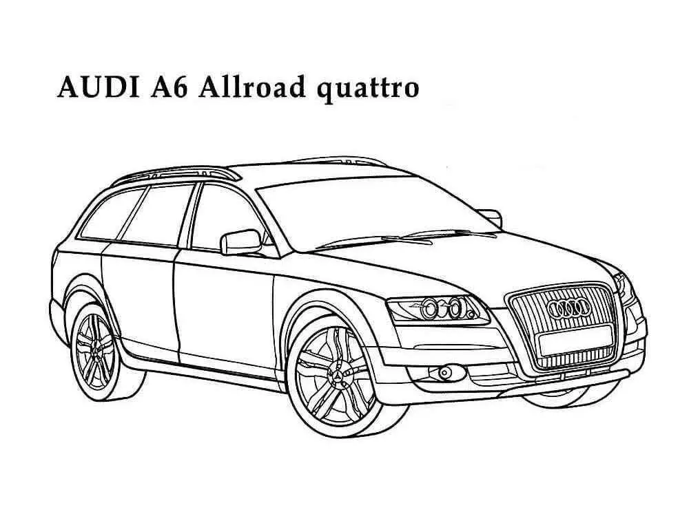 Fise de colorat cu Masini Audi de colorat p15