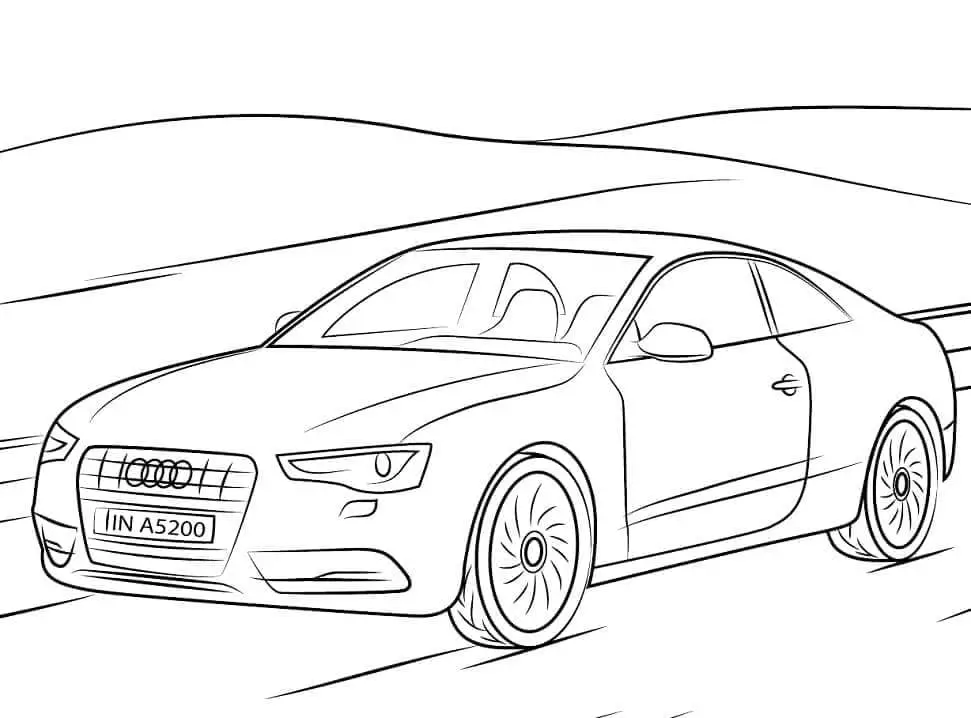 Fise de colorat cu Masini Audi de colorat p18