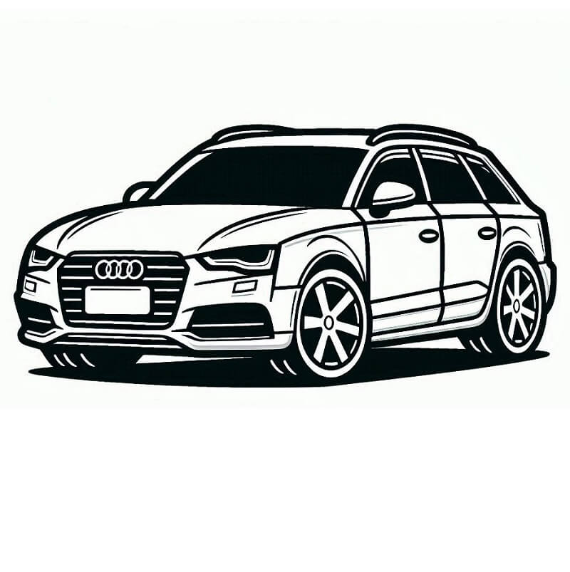Fise de colorat cu Masini Audi de colorat p20