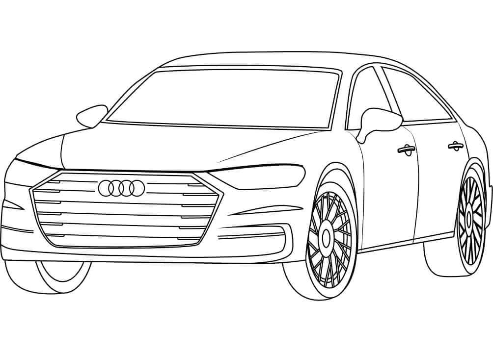 Fise de colorat cu Masini Audi de colorat p22