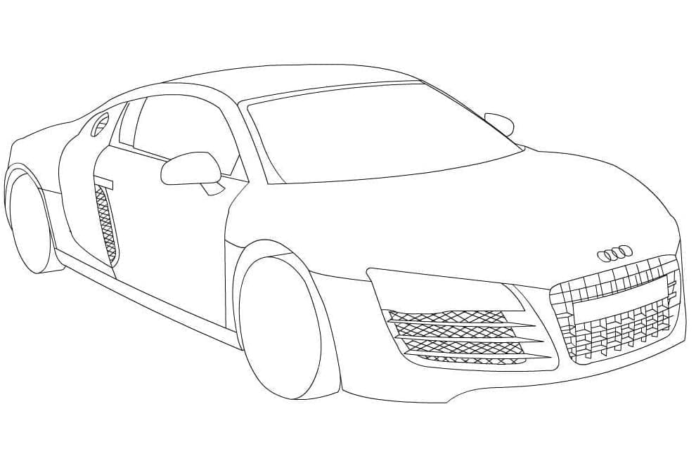Fise de colorat cu Masini Audi de colorat p23