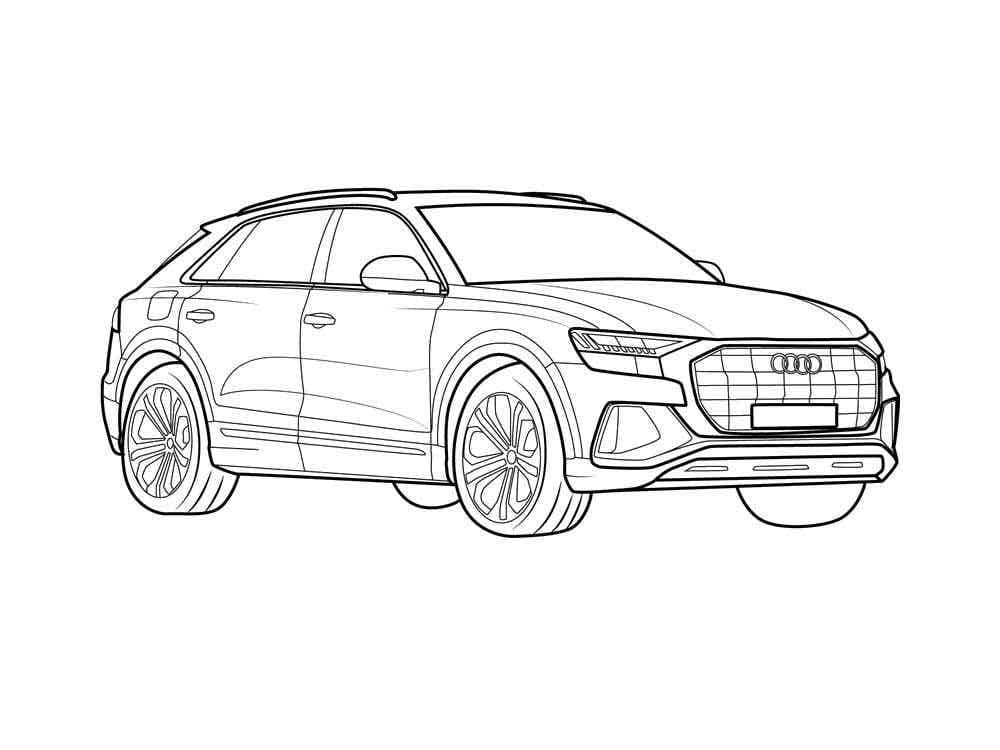 Fise de colorat cu Masini Audi de colorat p25