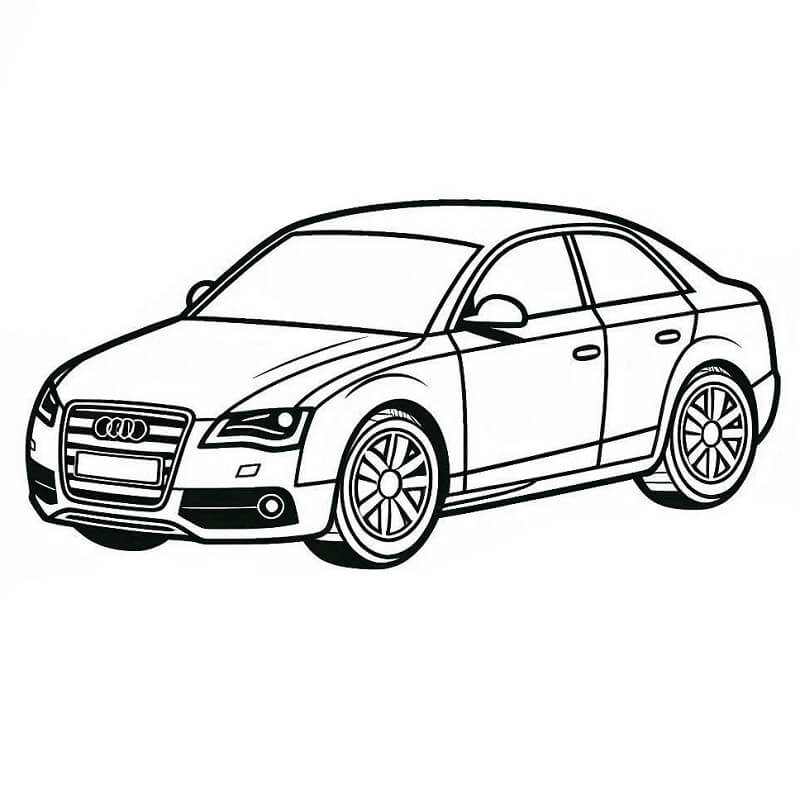 Fise de colorat cu Masini Audi de colorat p26
