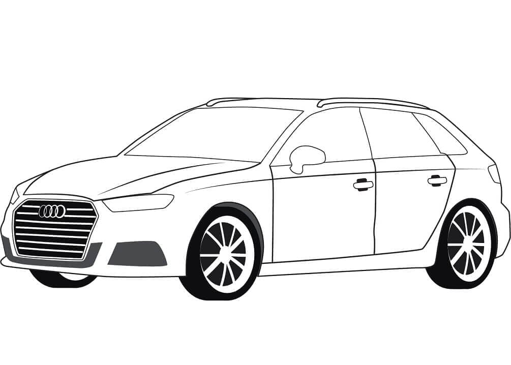 Fise de colorat cu Masini Audi de colorat p28