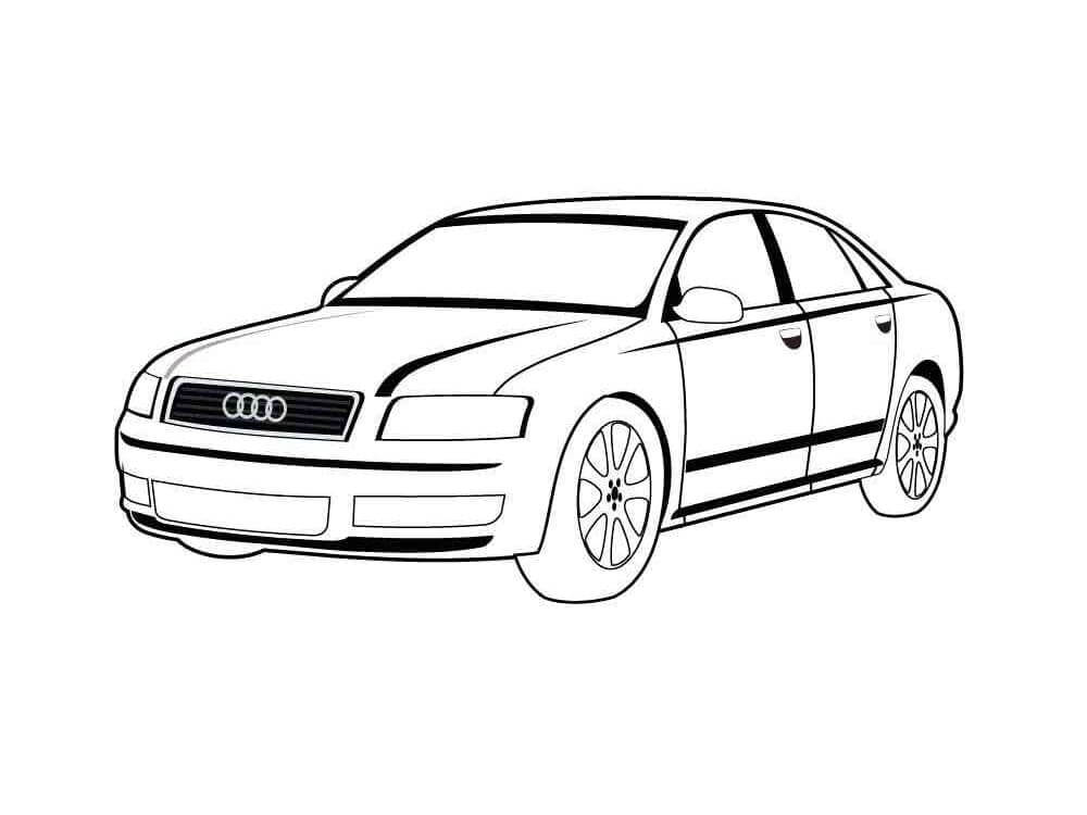 Fise de colorat cu Masini Audi de colorat p30