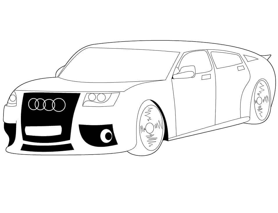 Fise de colorat cu Masini Audi de colorat p31